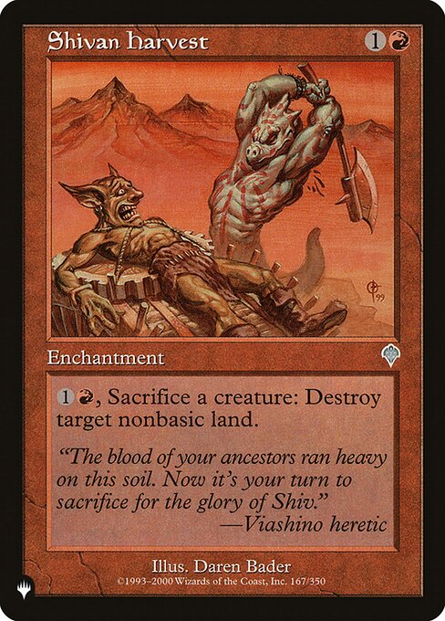 Colheita de Shiv — The List INV-167