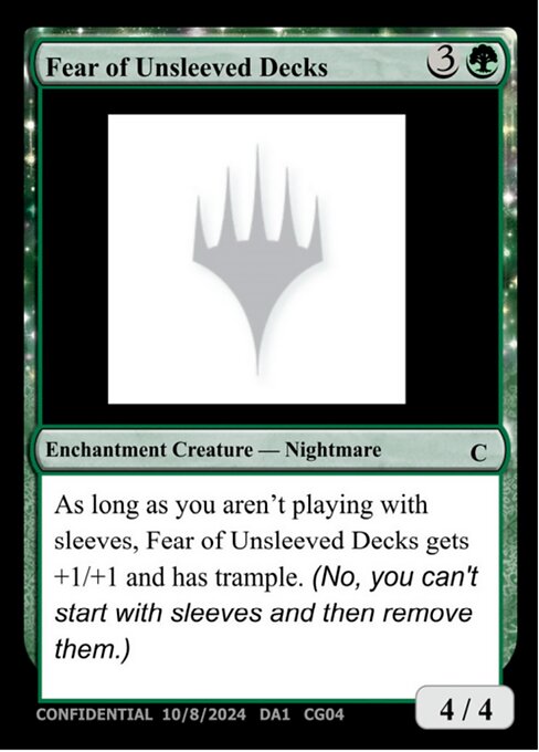 Fear of Unsleeved Decks — Unknown Event CG04