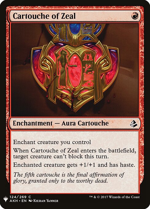 Cártula do Zelo — The List AKH-124