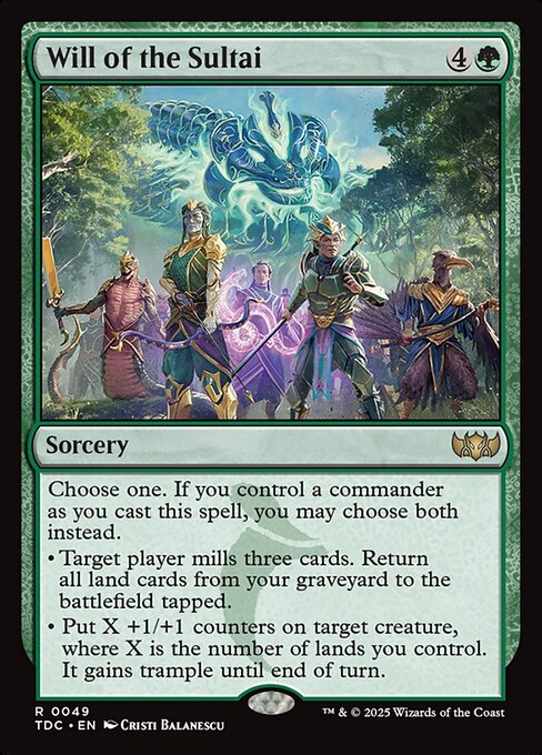 Will of the Sultai — Tarkir: Dragonstorm Commander 49