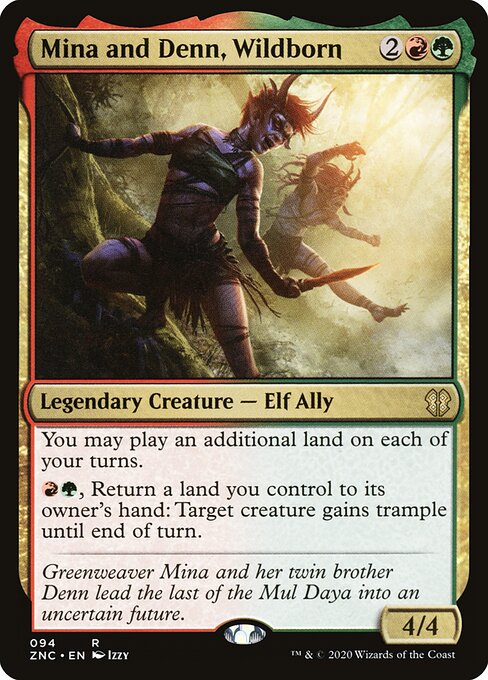 Mina e Denn, Nascidos Selvagens — Zendikar Rising Commander 94