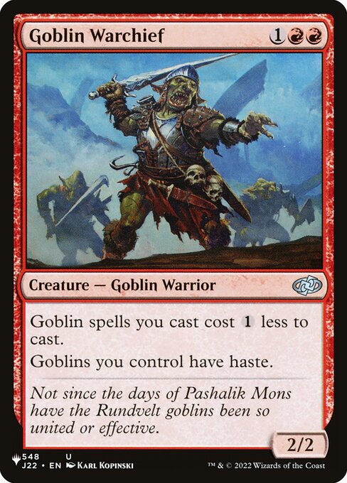 Comandante de Guerra Goblin — The List J22-548