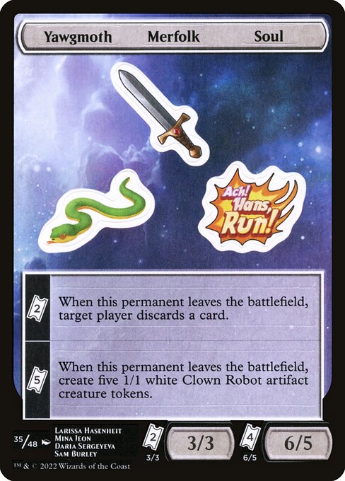Yawgmoth Merfolk Soul — Unfinity Sticker Sheets 35