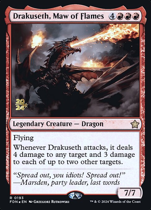 Drakuseth, Gorja das Chamas — Foundations Promos 193s