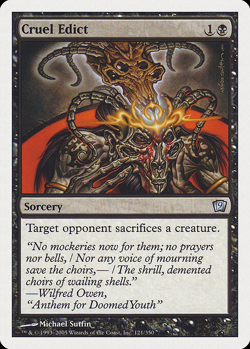 Édito Cruel — Ninth Edition 121