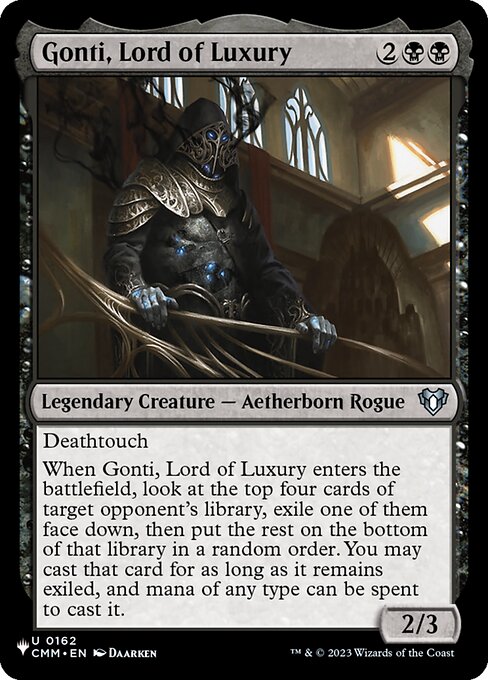 Gonti, Senhor da Opulência — The List CMM-162