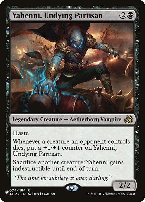 Yahenni, Guerrilheiro Imortal — The List AER-74