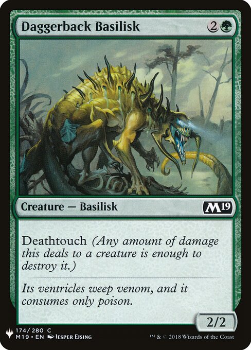 Basilisco Dorso-de-Adaga — The List M19-174