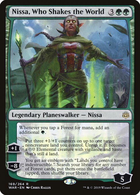 Nissa, Abaladora do Mundo — War of the Spark Promos 169p