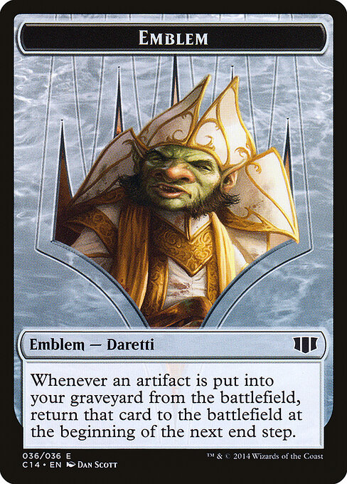 Daretti, Scrap Savant Emblem — Commander 2014 Tokens 36