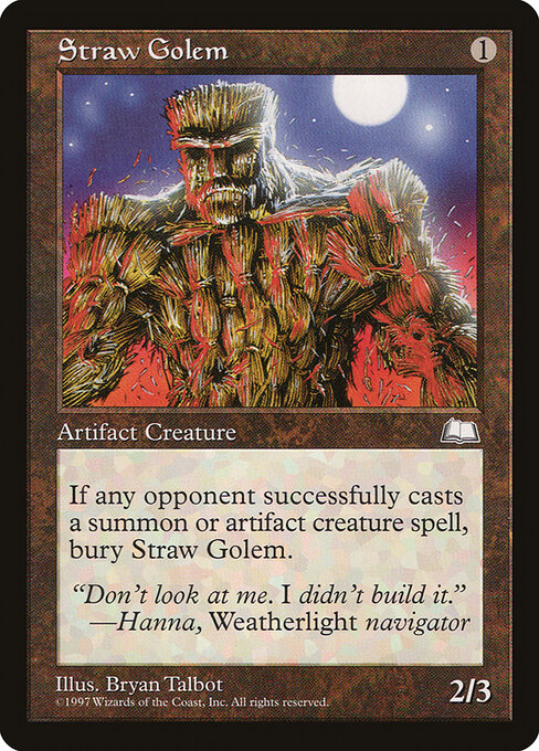 Golem de Palha — Weatherlight 158