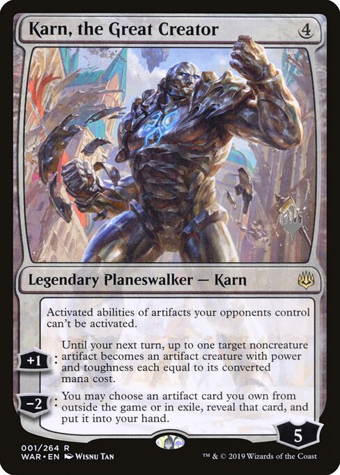 Karn, o Grande Criador — War of the Spark Promos 1p