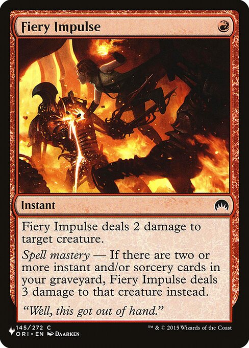 Impulso Flamejante — The List ORI-145