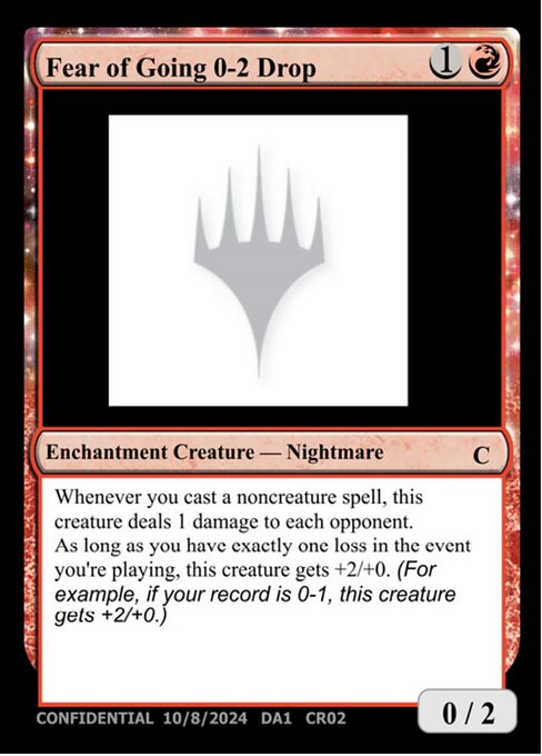 Fear of Going 0-2 Drop — Unknown Event CR02