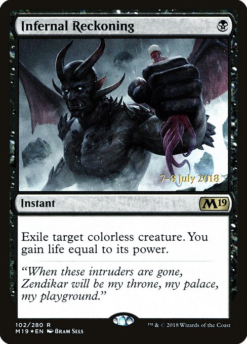 Ajuste de Contas Infernal — Core Set 2019 Promos 102s