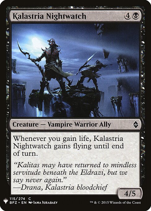 Vigias Noturnos Kalastria — The List BFZ-115