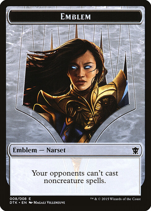 Narset Transcendent Emblem — Dragons of Tarkir Tokens 8