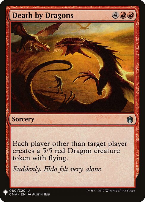 Death by Dragons — The List CMA-80