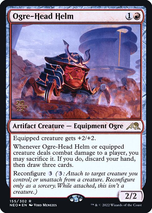 Elmo de Cabeça de Ogro — Kamigawa: Neon Dynasty Promos 155s