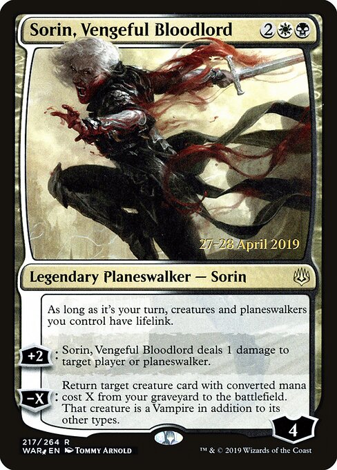 Sorin, Senhor Vampiro Vingativo — War of the Spark Promos 217s