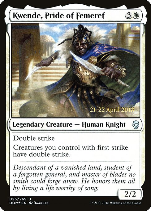 Kwende, Orgulho de Femeref — Dominaria Promos 25s