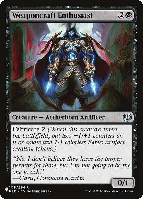 Entusiasta de Armifício — The List KLD-105