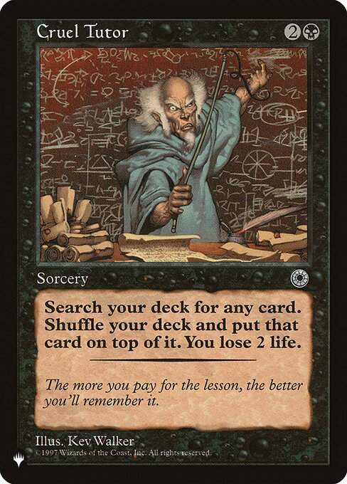 Cruel Tutor — The List POR-87