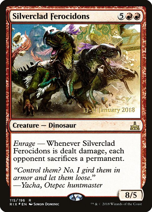 Ferocidontes de Armadura Argêntea — Rivals of Ixalan Promos 115s