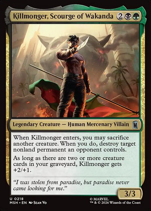 Killmonger, Scourge of Wakanda — Marvel Super Heroes 218