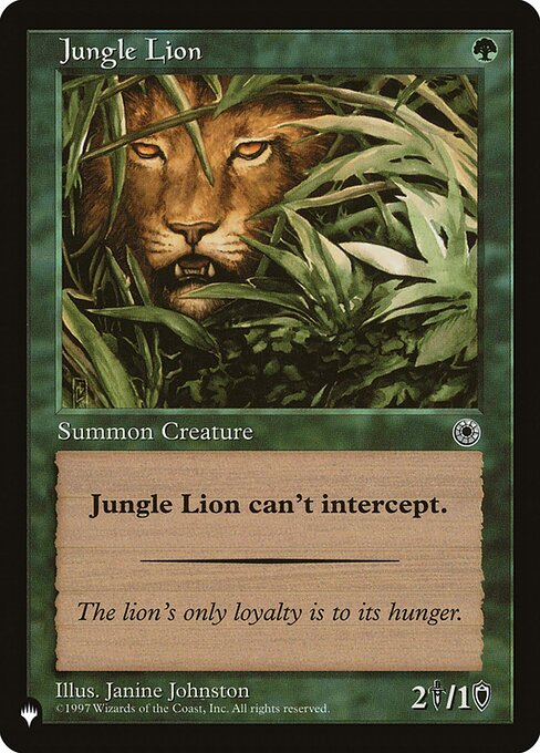 Jungle Lion — The List POR-171