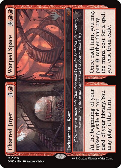 Charred Foyer // Warped Space — Duskmourn: House of Horror Promos 129p