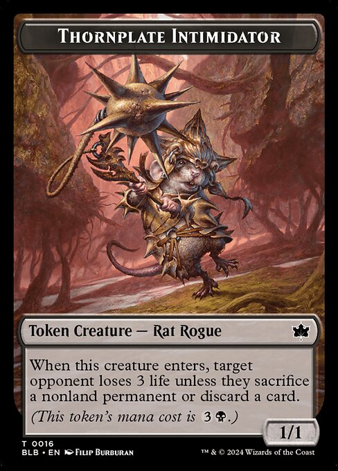 Thornplate Intimidator — Bloomburrow Tokens 16