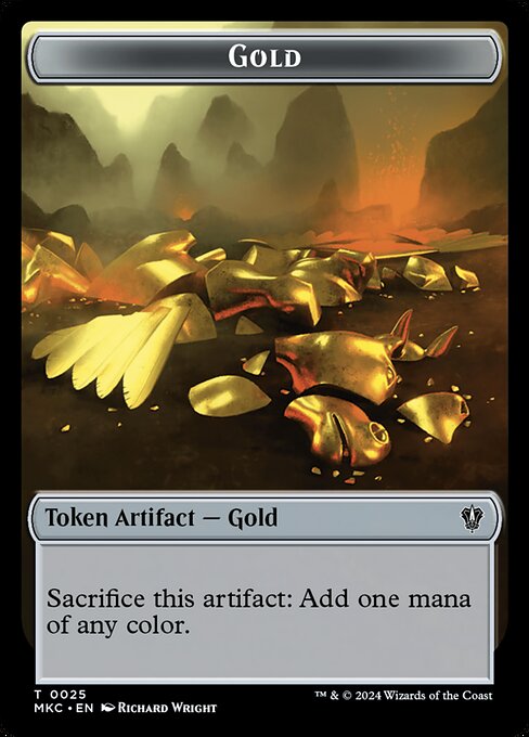 Gold — Murders at Karlov Manor Commander Tokens 25