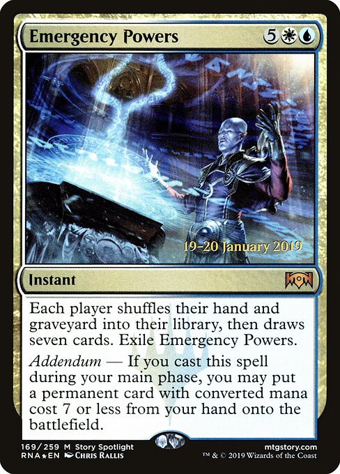 Poderes Emergenciais — Ravnica Allegiance Promos 169s