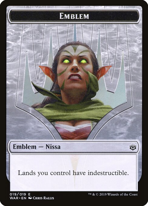 Nissa, Who Shakes the World Emblem — War of the Spark Tokens 19