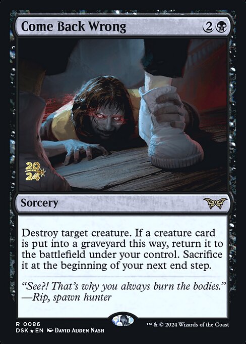 Come Back Wrong — Duskmourn: House of Horror Promos 86s