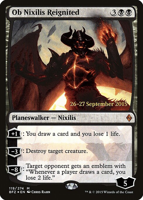 Ob Nixilis Reaceso — Battle for Zendikar Promos 119s
