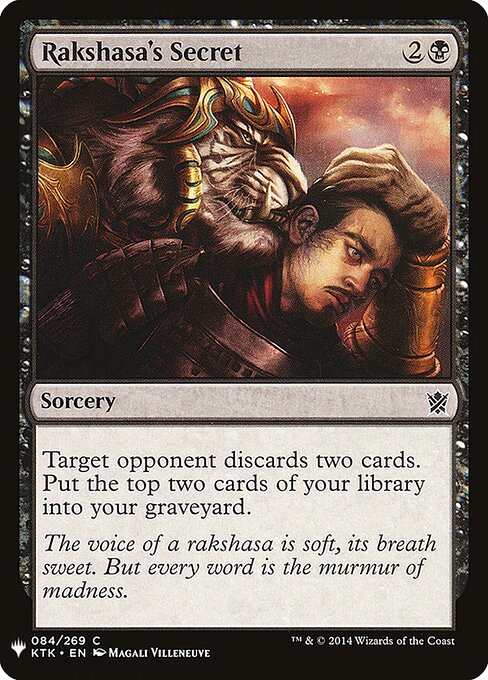Segredo do Rakshasa — The List KTK-84