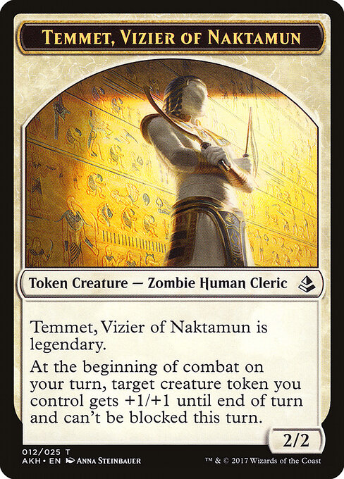 Temmet, Vizier of Naktamun — Amonkhet Tokens 12