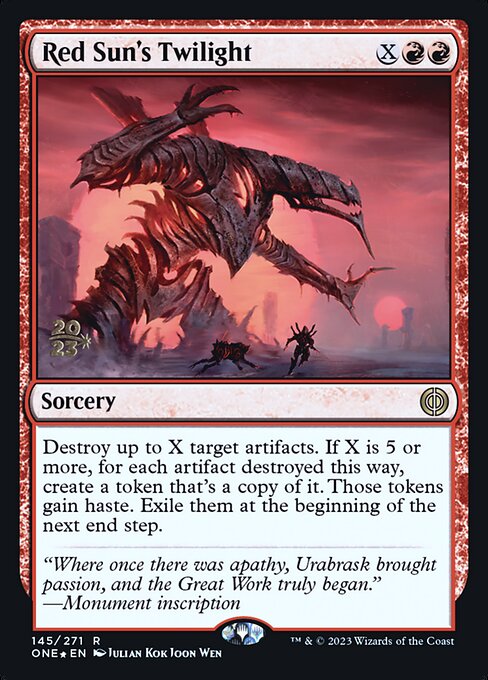 Crepúsculo do Sol Vermelho — Phyrexia: All Will Be One Promos 145s