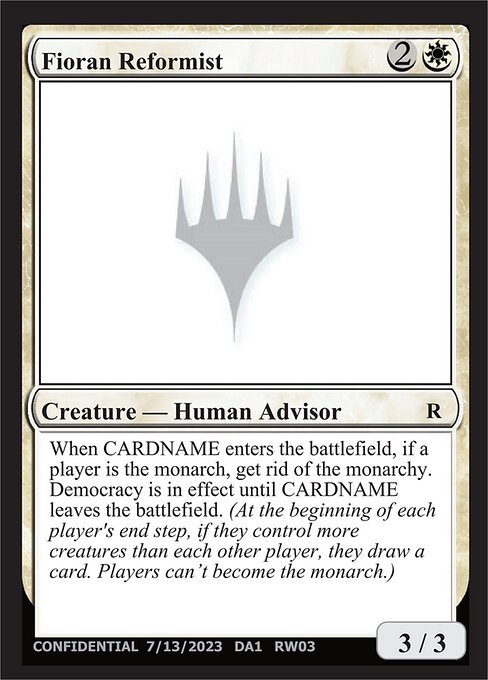 Fioran Reformist — Unknown Event RW03b