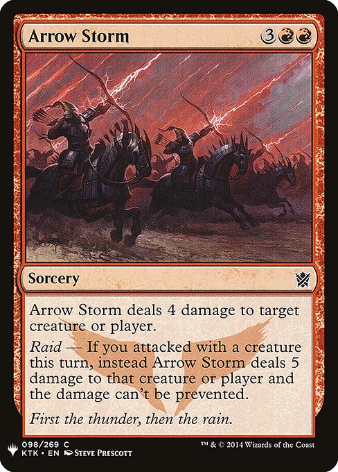 Tempestade de Flechas — The List KTK-98