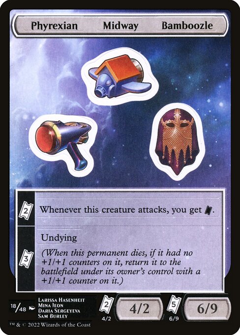 Phyrexian Midway Bamboozle — Unfinity Sticker Sheets 18