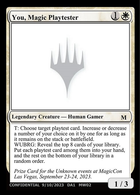 You, Magic Playtester — Unknown Event MW02