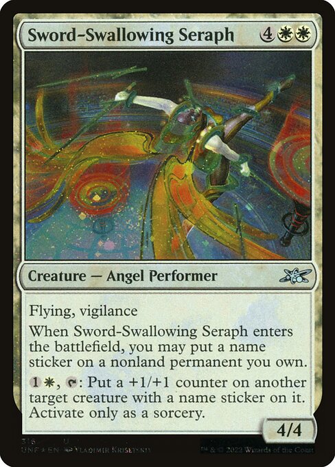 Sword-Swallowing Seraph — Unfinity 316