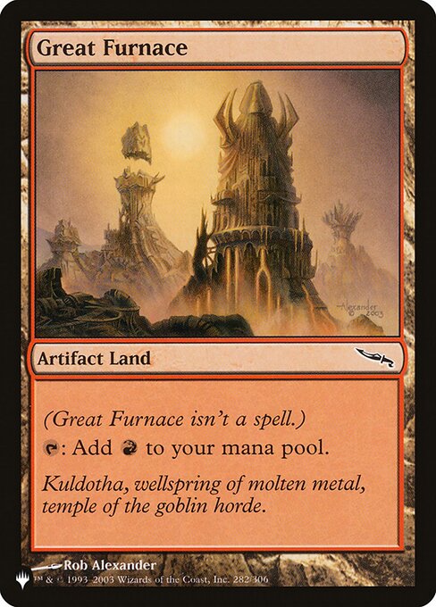 Grande Fornalha — The List MRD-282