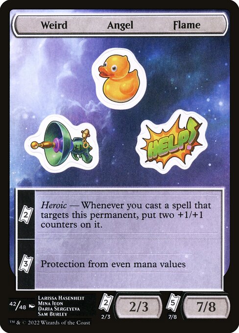 Weird Angel Flame — Unfinity Sticker Sheets 42