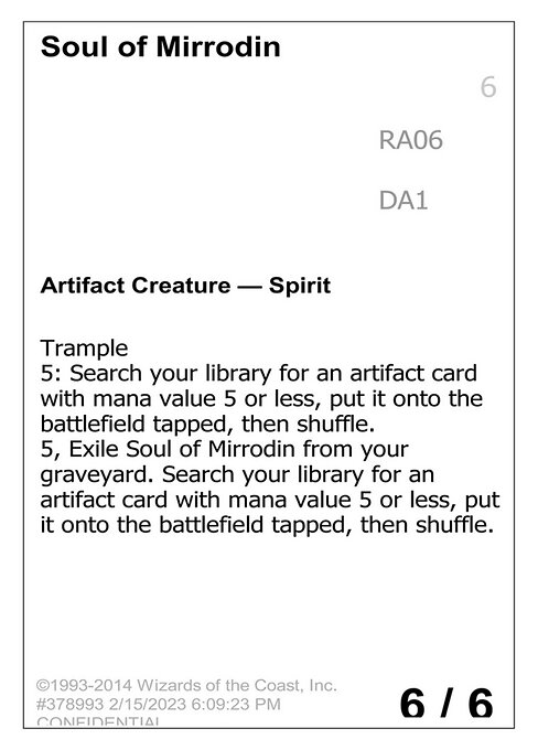 Soul of Mirrodin — Unknown Event RA06b