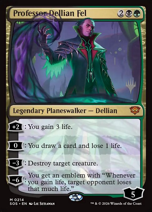 Professor Dellian Fel — Secrets of Strixhaven Promos 214p