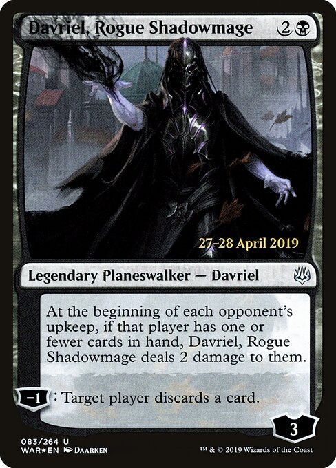 Davriel, Mago das Sombras Ladino — War of the Spark Promos 83s